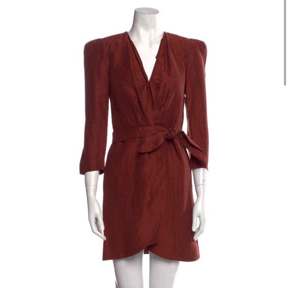 Sandro V neck mini dress